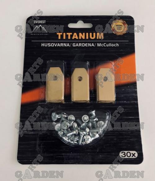 MÄHROBOTERMESSER SET HQ GARDENA 35mm TITAN - 30 Stück ( Ersatz des Originals 535138701, 535138702, 535138801, 505127801, 505127802, 535138702, 535138802, 577606402, 577864602, 577606502, 577606504, 577606602, 577606603, 577864401, 577606505, 595084402, 84610, 7001220, 408720 )